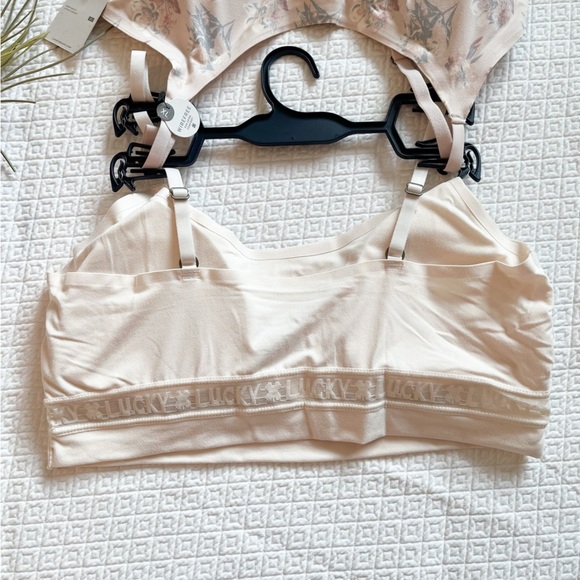 NWT Lucky Brand 2-Pack Logo Seamless Wire-free Bralettes Size XL - Picture 8 of 13